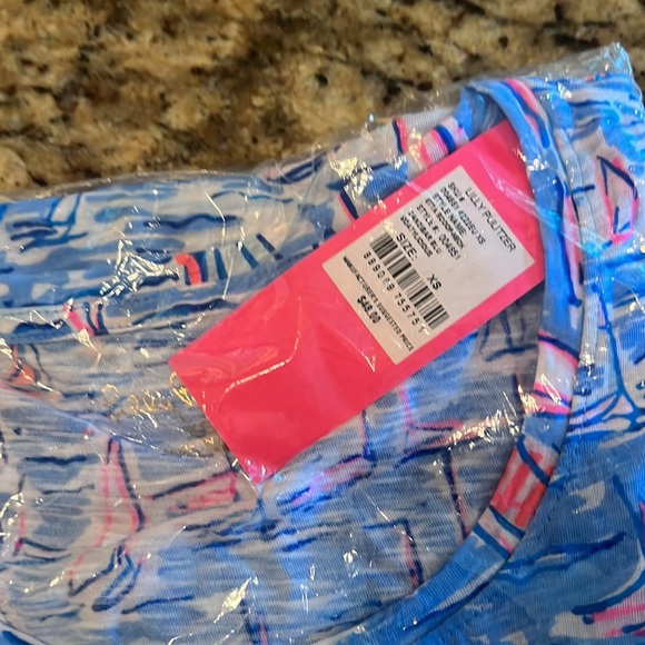NWT Lilly Pulitzer Etta Scoop Neck Zanzibar Blue Boatylicous Size XS ⛵️ 🩵 - Picture 4 of 4